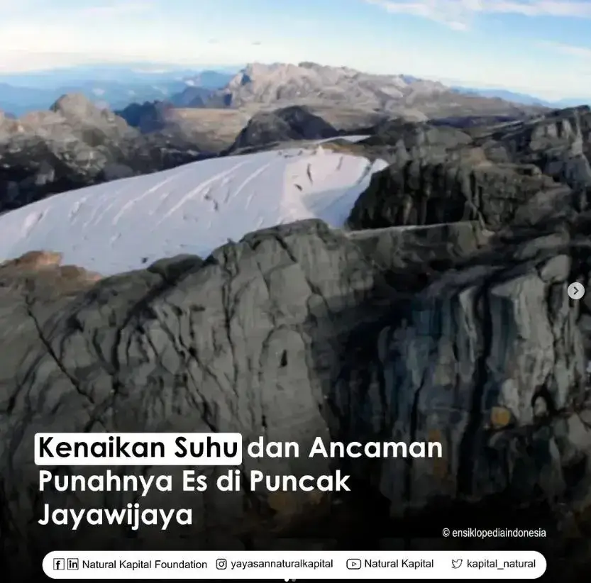 Kenaikan Suhu dan Ancaman Punahnya Es di Puncak Jayawijaya