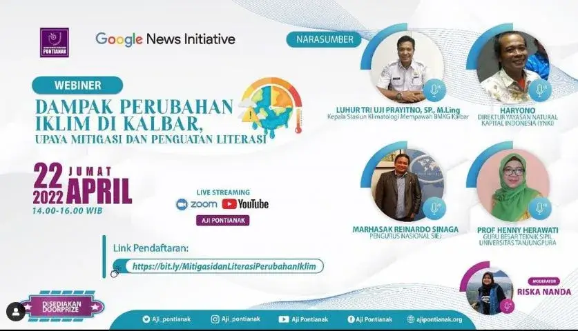 Webinar Dampak Perubahan Iklim di Kalbar, Upaya Mitigasi dan Penguatan Literasi